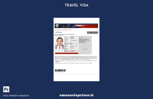 modello di domanda di visto per non immigranti USA (Ds) in stile verificato
